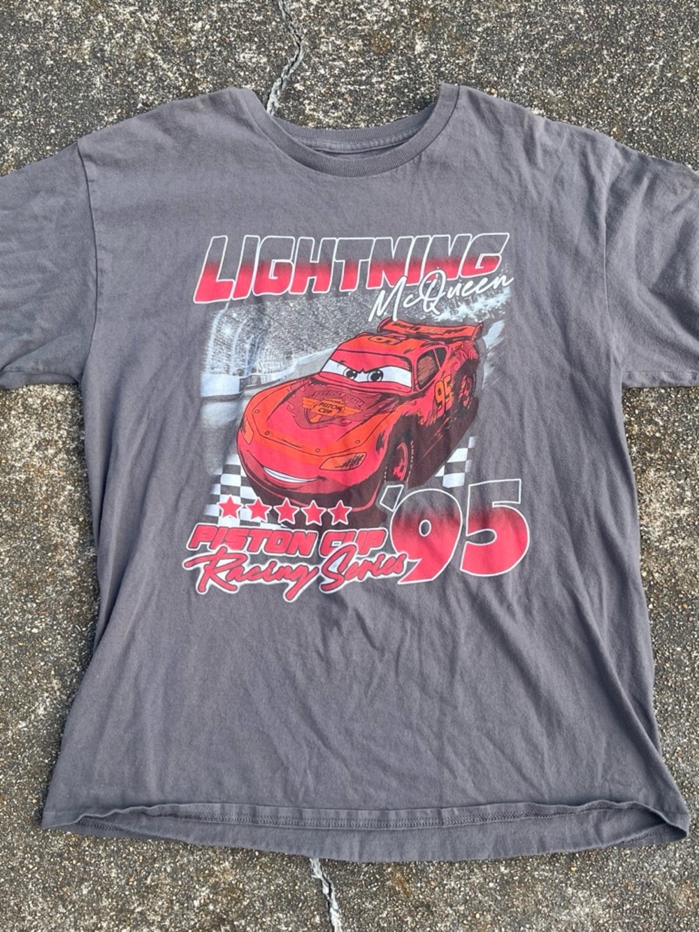 Disney Lightning McQueen Graphic Tee - Gray & Red